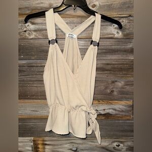 Love J- women’s tank top- size M - tan- v neck